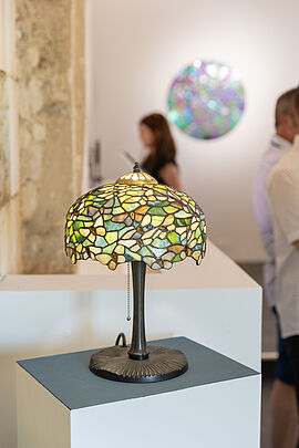 Copie lampe Tiffany modèle Papillon Marina Gélineau - Agrandir l'image (fenêtre modale)